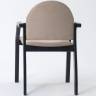Стул-кресло Джуно 2.0 чёрный/бежевый