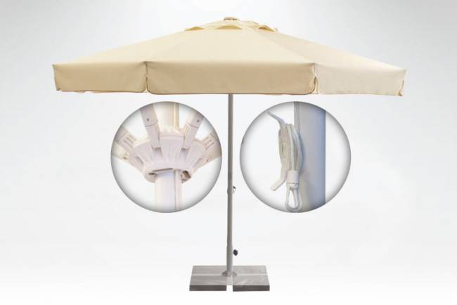 Зонт профессиональный Ø2.5 м Avocado бежевый Ø2500 мм Зонт профессиональный Ø2.5 м Avocado бежевый Ø2500 мм