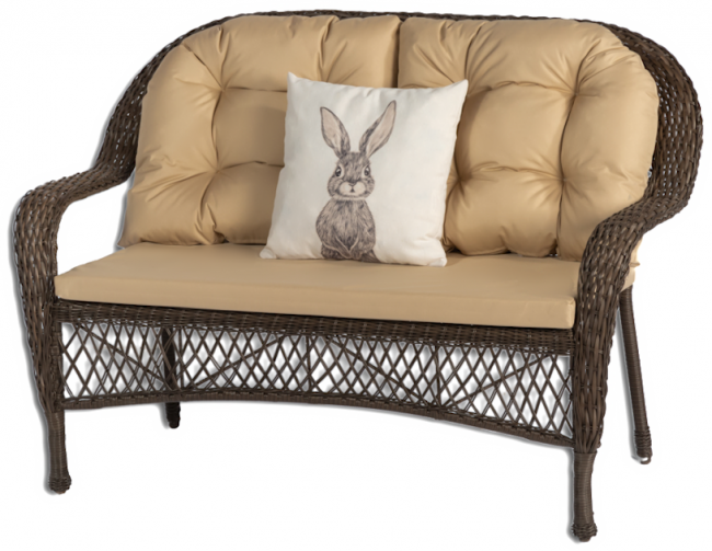 Обеденная группа GIZA M (Гиза) коричневая из искусственного ротанга