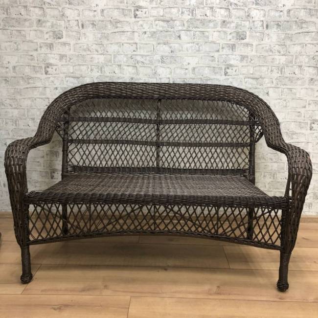 Обеденная группа GIZA M (Гиза) коричневая из искусственного ротанга