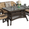 Обеденная группа GIZA XL (Гиза) коричневая из искусственного ротанга