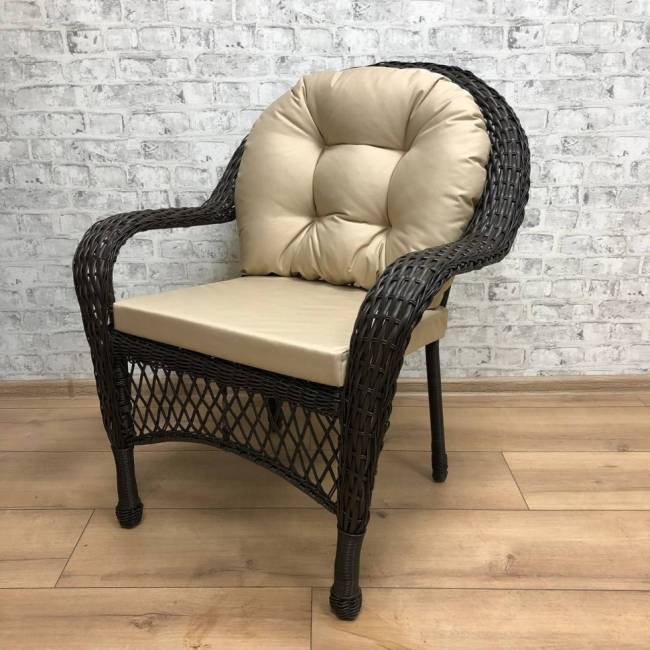 Обеденная группа GIZA XL (Гиза) коричневая из искусственного ротанга