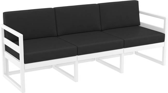 Комплект пластиковой мебели Mykonos XL белый, черный