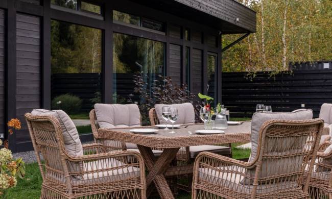 Обеденный комплект ISABELLA из искусственного ротанга