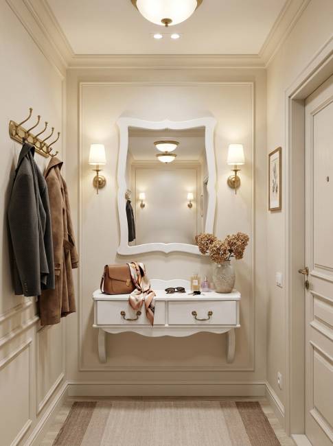 Зеркало навесное Берже 23 белый ясень 97 см х 67 см