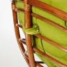 Кресло-качалка PAPASAN/ПАПАСАН w 23/01 B /с подушкой/ 115х78х104 см, Pecan (орех), флок Олива, 23