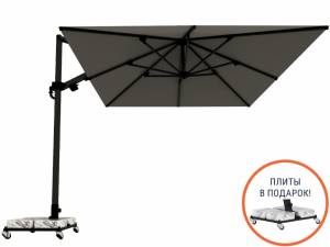 Зонт профессиональный 3х4 м Banana Plus черный, серый 3000х4000 мм
