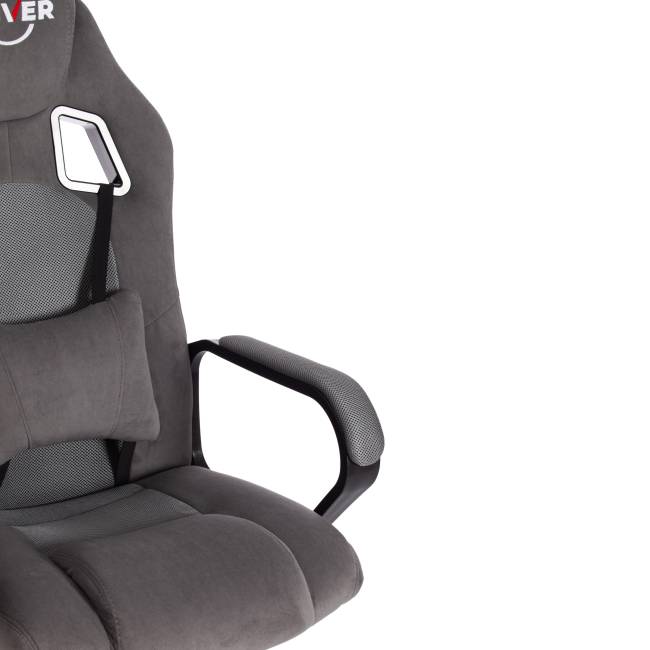 Кресло DRIVER (22) флок/ткань, серый/серый, 29/TW-12 Кресло DRIVER (22) флок/ткань, серый/серый, 29/TW-12