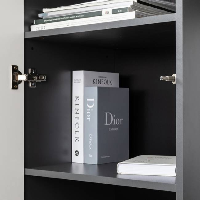 Шкаф Сидней 13.200 цвет антрацит/МДФ веллюто капучино