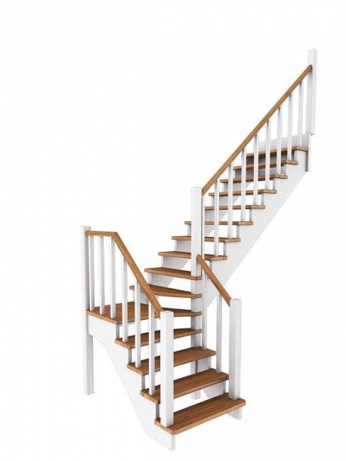 Деревянная лестница К-032м