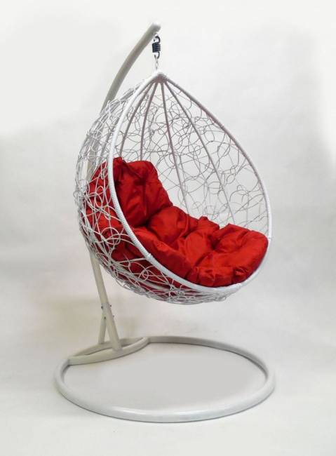 Подвесне кресло "Капля ротанг" белое Подвесне кресло "Капля ротанг" белое