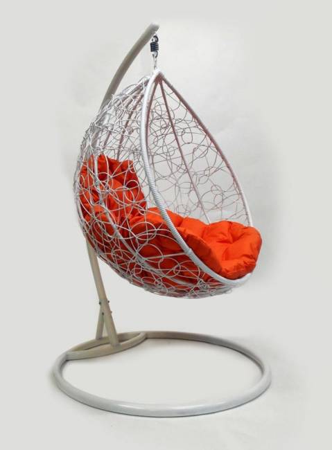 Подвесне кресло "Капля ротанг" белое Подвесне кресло "Капля ротанг" белое