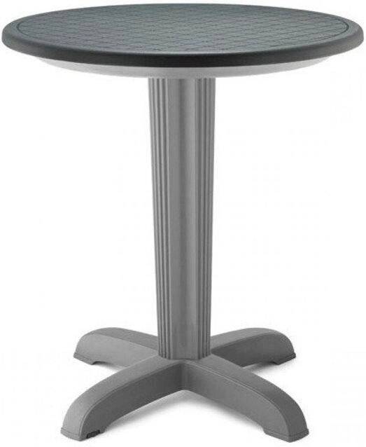 Столешница пластиковая круглая для подстолья Dodo, Domino Folding антрацит Ø700 мм