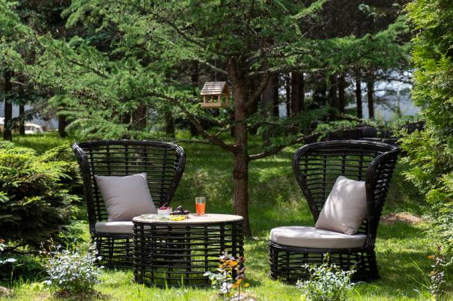 "Парма" кофейный комплект из искусственного ротанга, цвет бронзовый "Парма" кофейный комплект из искусственного ротанга, цвет бронзовый