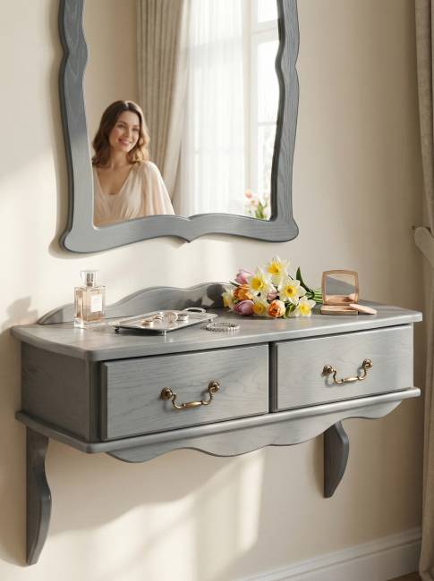 Зеркало навесное Берже 23 серый графит 97 см х 67 см