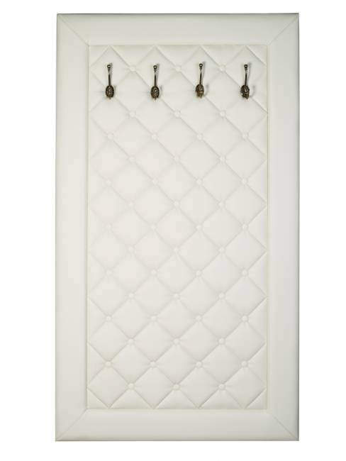 Вешалка в прихожую Оливия Н2 экокожа молочный