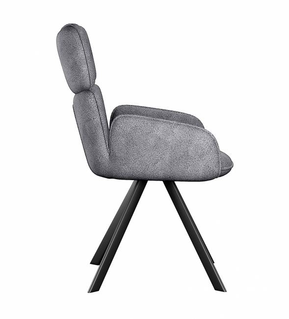 Стул DikLine 501 поворотный SB6 св.сер, ножки черные Стул DikLine 501 поворотный SB6 св.сер, ножки черные