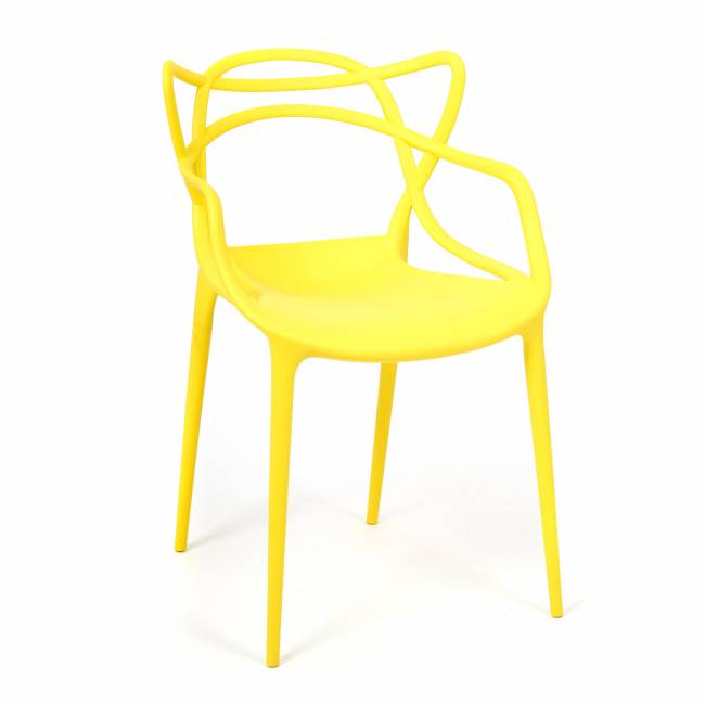 Стул Cat Chair (mod. 028) пластик, 54,5*56*84см, желтый, 037 (Комплект из 2 шт.) желтый пластик Стул Cat Chair (mod. 028) пластик, 54,5*56*84см, желтый, 037 (Комплект из 2 шт.) желтый пластик