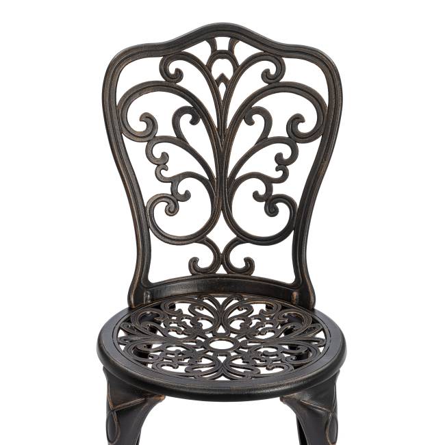 Комплект Secret de Maison Romance/Романс (стол+2 стула) алюминиевый сплав, D60/H67, 53х41х89см, бронзовый бронза/bronze алюминиевый сплав Комплект Secret de Maison Romance/Романс (стол+2 стула) алюминиевый сплав, D60/H67, 53х41х89см, бронзовый бронза/bronze алюминиевый сплав