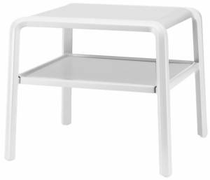 Столик пластиковый для шезлонга Vela Side Table белый 490х440х410 мм