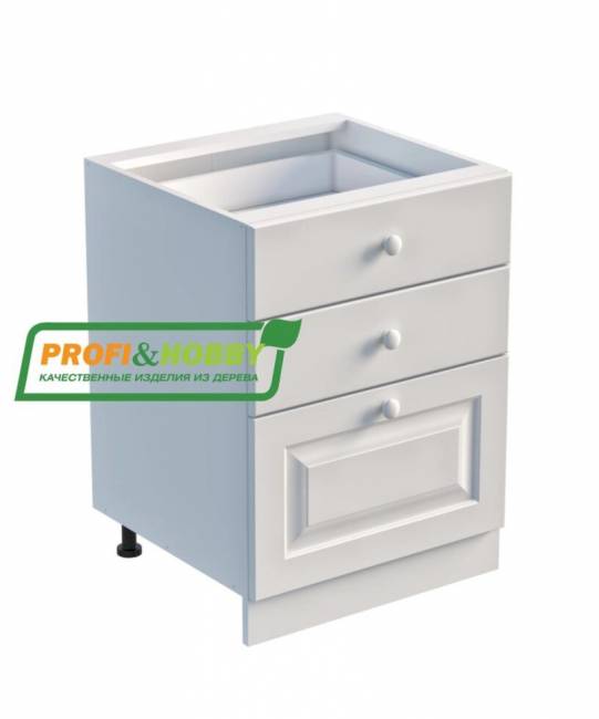 Тумба 3 ящика 600 х 560 х 720 сосна, без покраски Тумба 3 ящика 600 х 560 х 720 сосна, без покраски