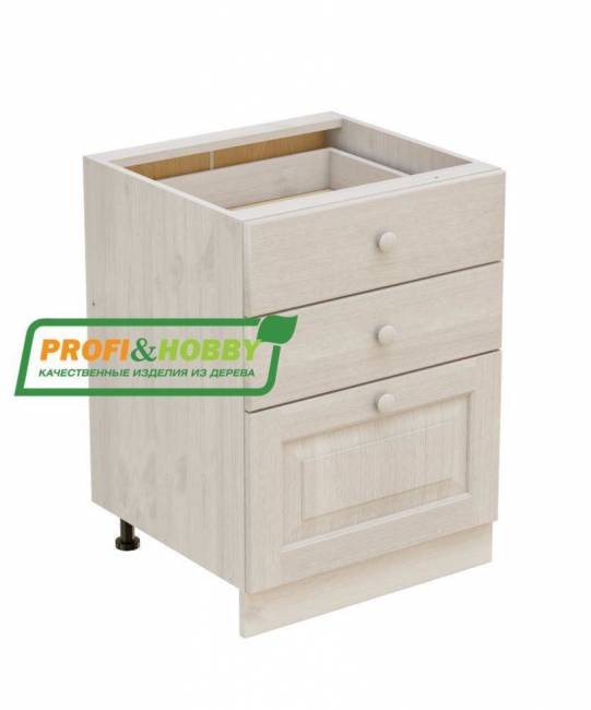 Тумба 3 ящика 600 х 560 х 720 сосна, без покраски Тумба 3 ящика 600 х 560 х 720 сосна, без покраски