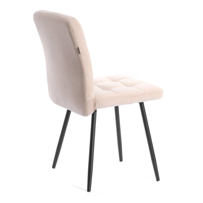 Комплект кресло + стул Medeo LT, флок , бежевый/черный, 7, 45х56х89 см бежевый/черный флок