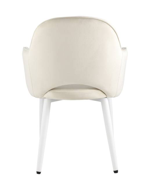 Стул Венера велюр кремовый ножки белые 2 шт