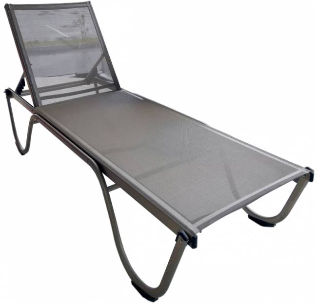 Шезлонг-лежак металлический Ankara тортора 1920х650х870 мм