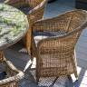 "Равенна" плетеное кресло из искусственного ротанга, цвет соломенный