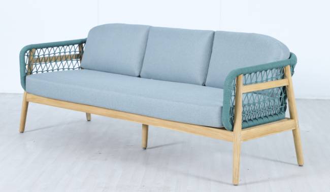 Диван деревянный трехместный Cambria натуральный, мальмо 1991х715х722 мм