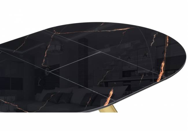 Галвестон 100х76 обсидиан / черный / золото
