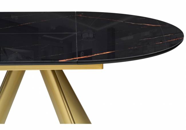 Галвестон 100х76 обсидиан / черный / золото