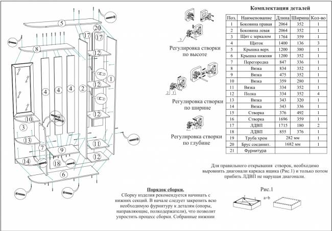 Прихожая Ксения-2, цвет венге/дуб лоредо