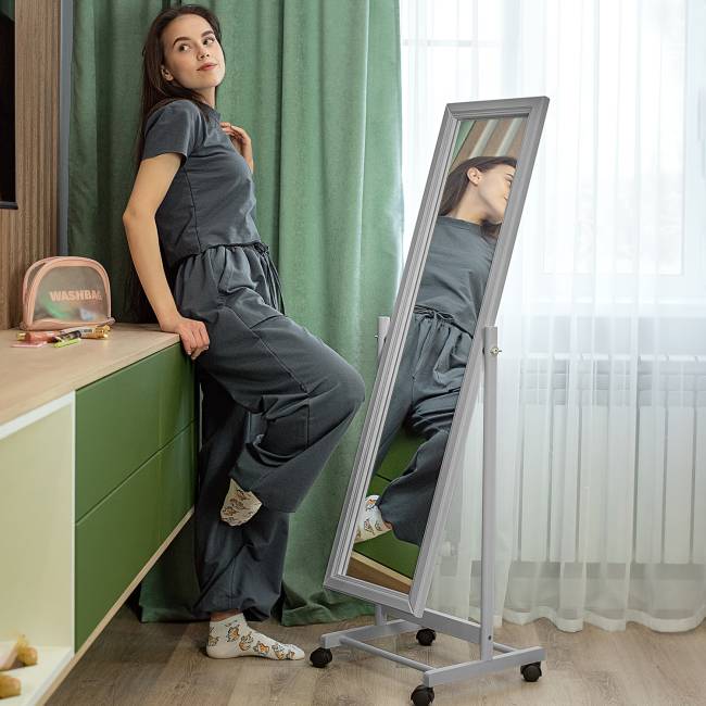 Зеркало напольное BeautyStyle 27 серый 135 см х 42,5 см Зеркало напольное BeautyStyle 27 серый 135 см х 42,5 см