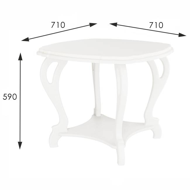Стол журнальный Кофейный П молочный дуб Л