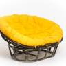 Кресло "MAMASAN" олива  желтая подушка