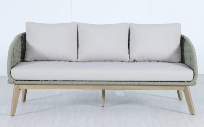 Диван деревянный трехместный Madrague светлый тик, бежевый 1860х803х774 мм