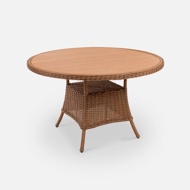 Стол Primo D1250 ДПК (с упаковкой) Американский орех, RAL 8011, ДПК.Latitudo modern Орех