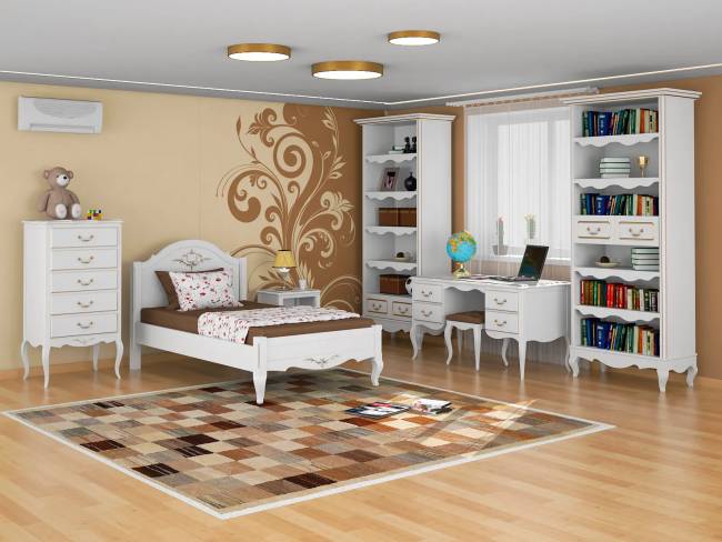 Стеллаж Малонн Ави с 2 ящиками Белый