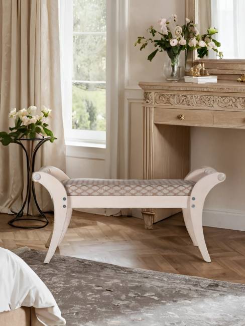 Банкетка Тифани белый ясень