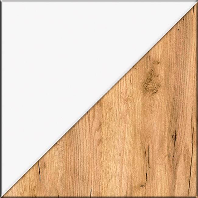 Стенка в прихожую Остин № 58 цвет белый шагрень/дуб крафт золотой