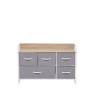 Комод Leset Ноа широкий, Каркас Белый, Светло-серый Белый Светло-серый
