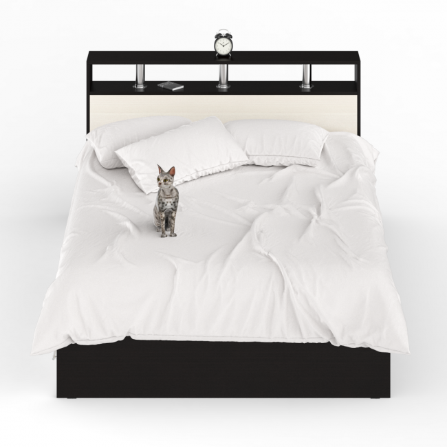 Кровать с ящиками Камелия 1400 цвет венге/дуб лоредо Кровать с ящиками Камелия 1400 цвет венге/дуб лоредо