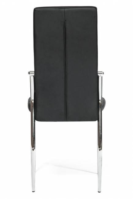 Стул ELFO ( mod.35 ) металл/экокожа, 45х53х100х47см, хром/черный (Комплект из 4 шт.) хром/черный металл/экокожа