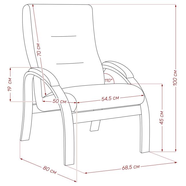 Кресло Leset Лион Венге Dundi 108