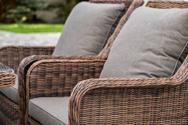 "Гляссе" обеденная группа из искусственного ротанга, цвет коричневый "Гляссе" обеденная группа из искусственного ротанга, цвет коричневый