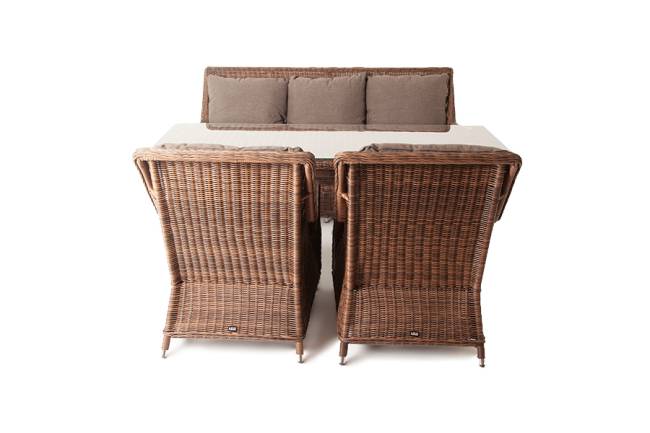 "Гляссе" обеденная группа из искусственного ротанга, цвет коричневый "Гляссе" обеденная группа из искусственного ротанга, цвет коричневый