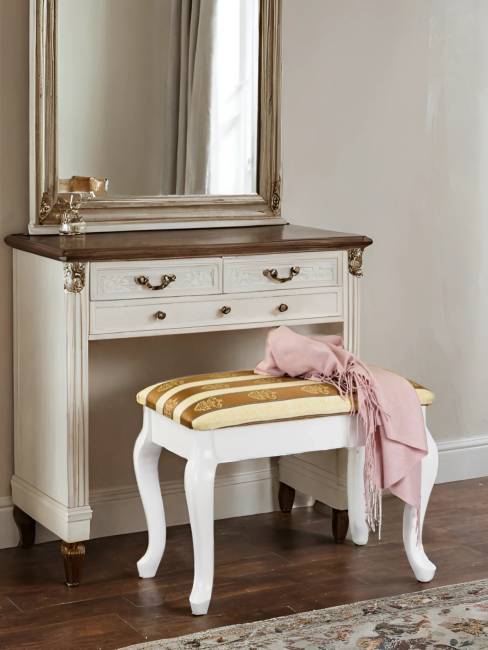 Банкетка Ретро с ящиком белый, ткань полоса коричн. Банкетка Ретро с ящиком белый, ткань полоса коричн.