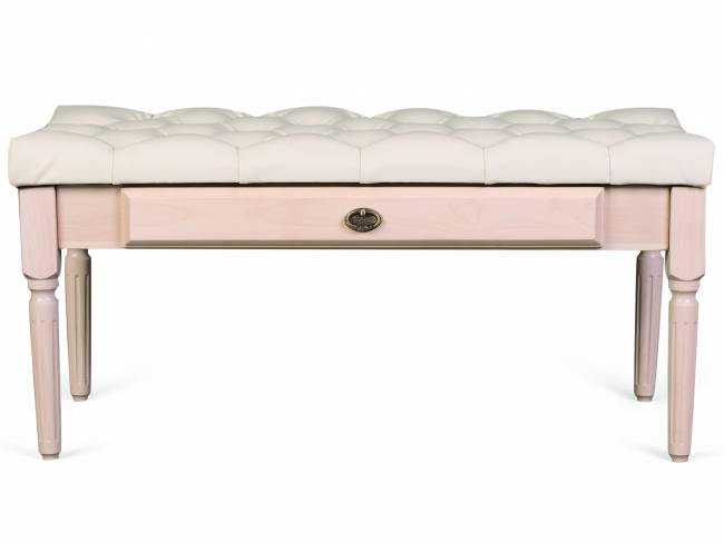 Банкетка Оливия экокожа молочный/белый ясень Банкетка Оливия экокожа молочный/белый ясень